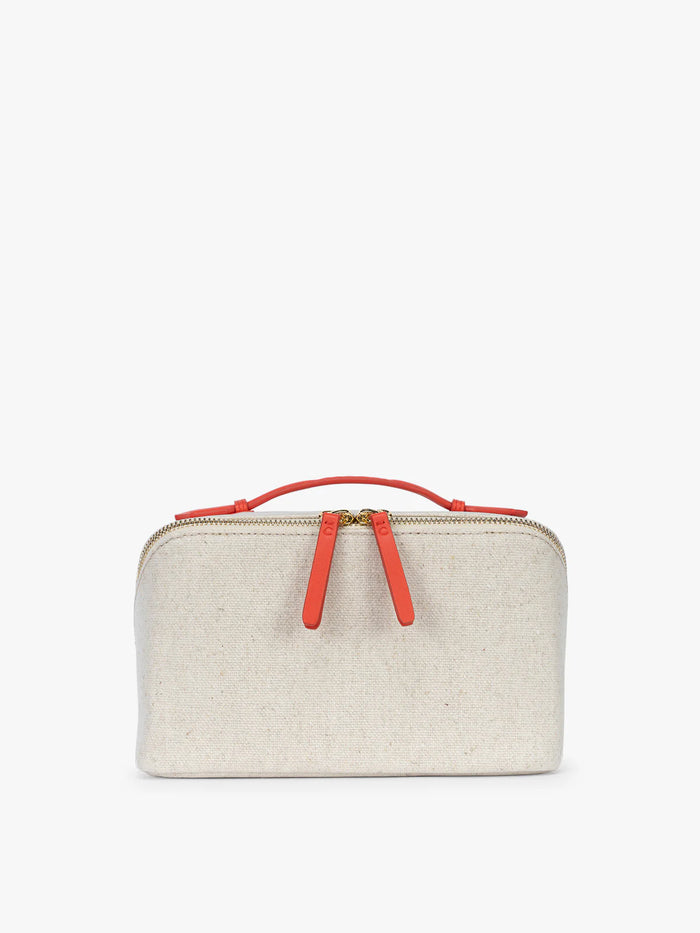 Colette Lay-Flat Canvas Toiletry Bag